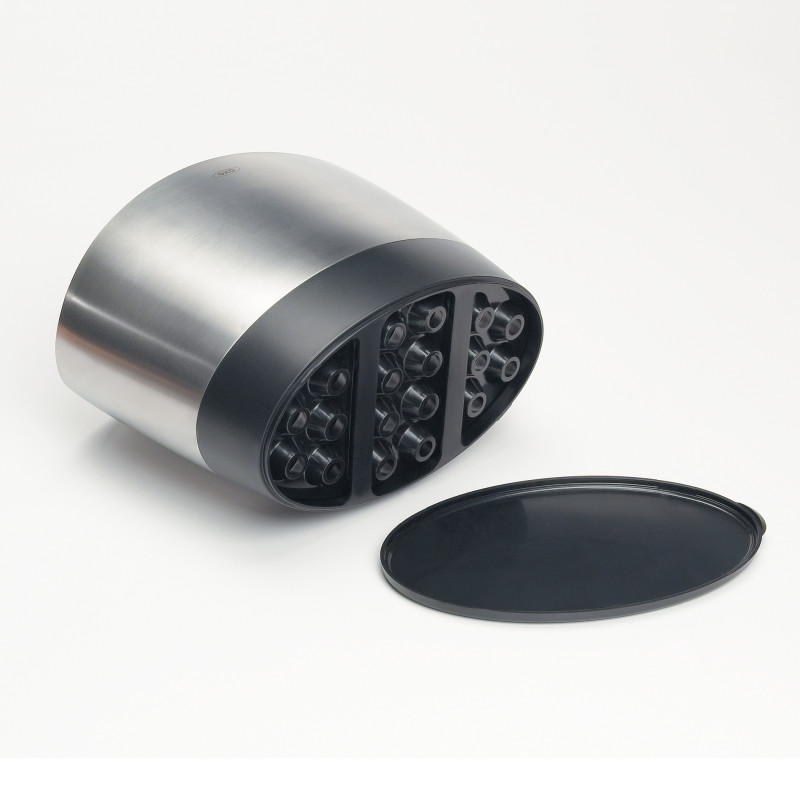 Brosse WC noire en inox et aluminium