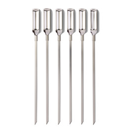 Set de 6 piques à brochettes en inox